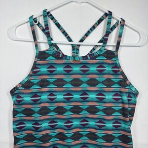 Patagonia Women's Latticeback Tank Top Aztec Geometric‎ Activewear Sz Small